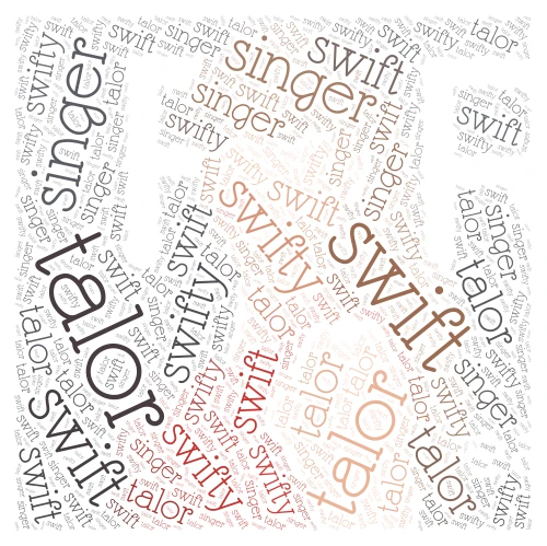 taylor swift word cloud art