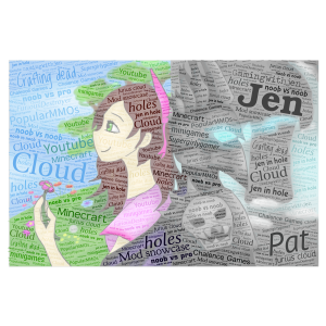 Pat&Jen word cloud art