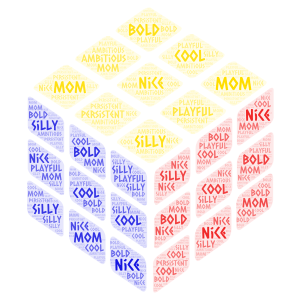 Happy Birthday Mom word cloud art