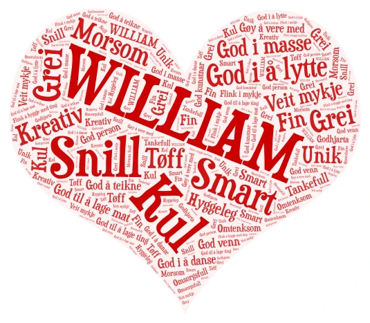 William word cloud art