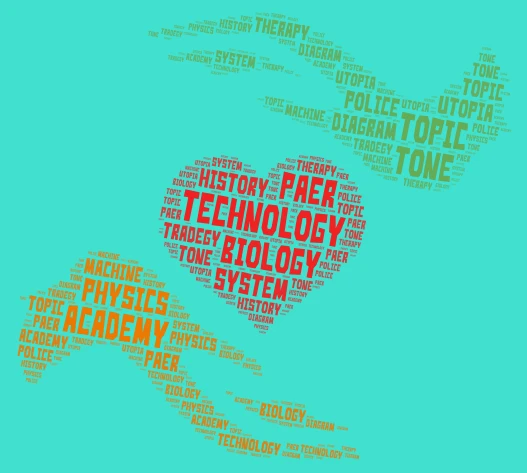 English word cloud art