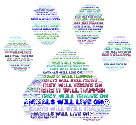 animals word cloud art