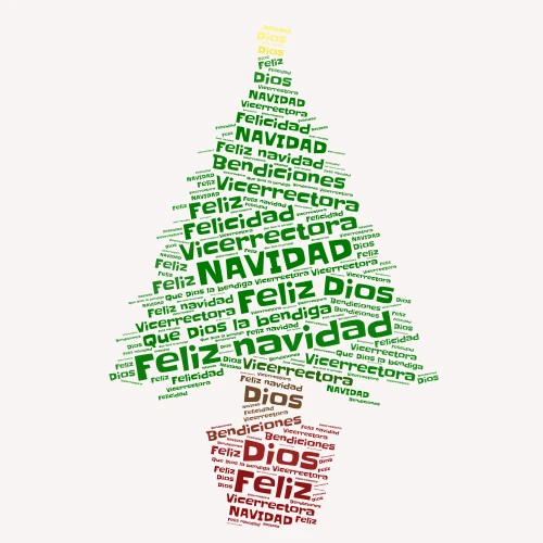 Feliz navidad vicerrectora  word cloud art