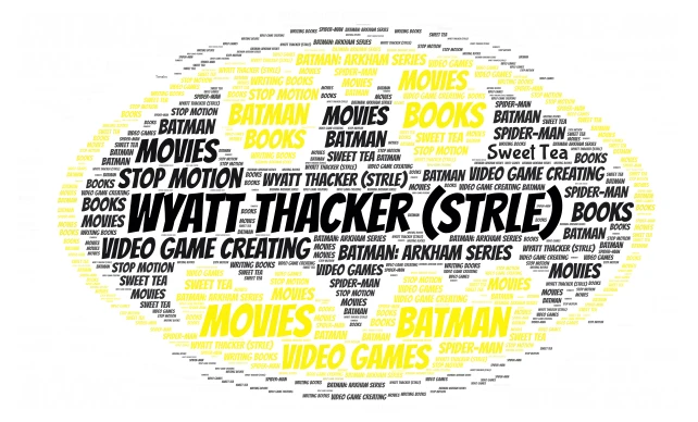 Wyatt Thacker word cloud art