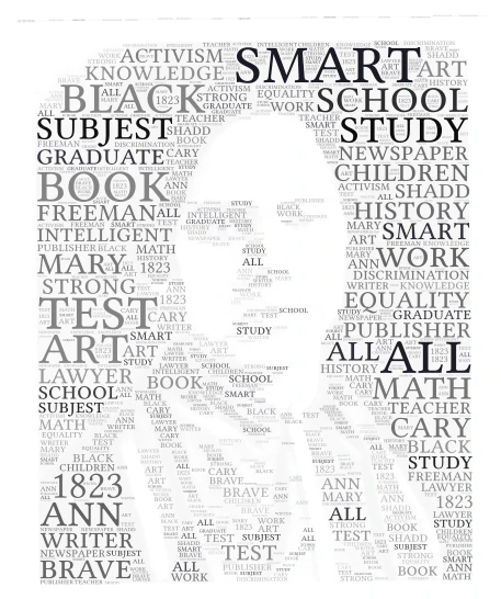 Mary Ann Shadd Cary: A Trailblazer word cloud art