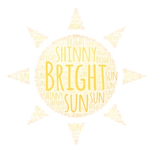 You are my sunshine word cloud art