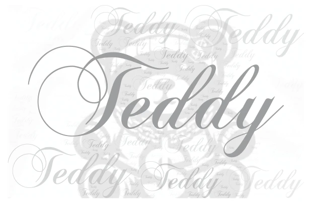 Just Teddy word cloud art