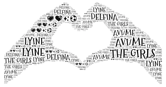BESTIES word cloud art