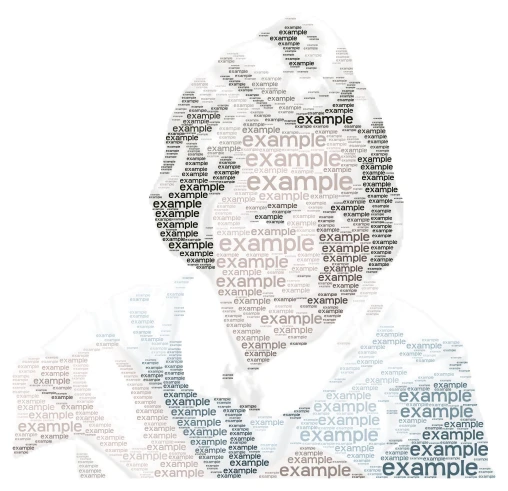 Hana's Suitcase template word cloud art