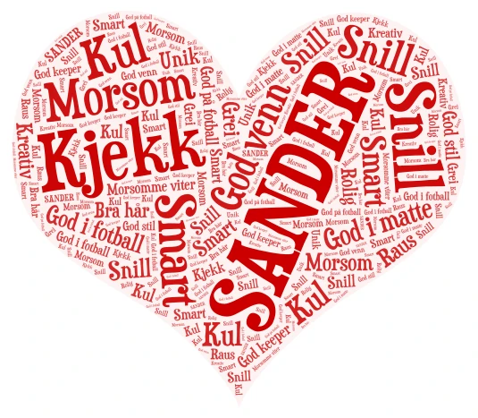 Sander word cloud art