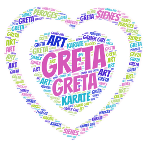 greta word cloud art