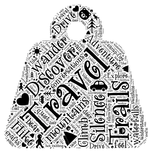 Tennessee Travels word cloud art
