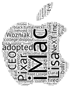 Steve Jobs Final word cloud art