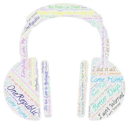 OneRepublic word cloud art