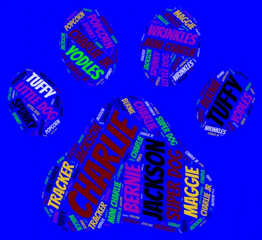 Our Dogs word cloud art