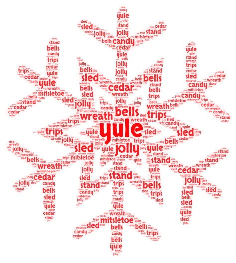 christmas word cloud art