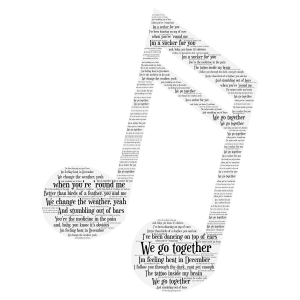 Guess the song ( #1 use mouse to see words better and comment your guess) word cloud art