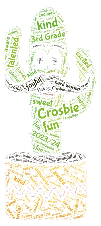 Crosbie word cloud art