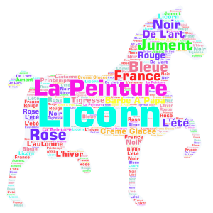 french horse art word cloud art