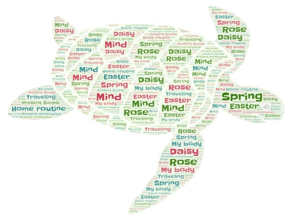spring word cloud art