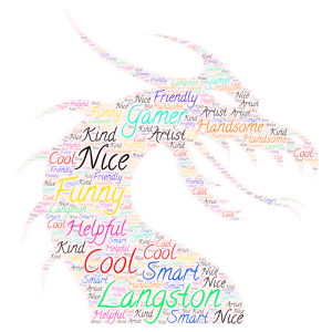 Langston word cloud art