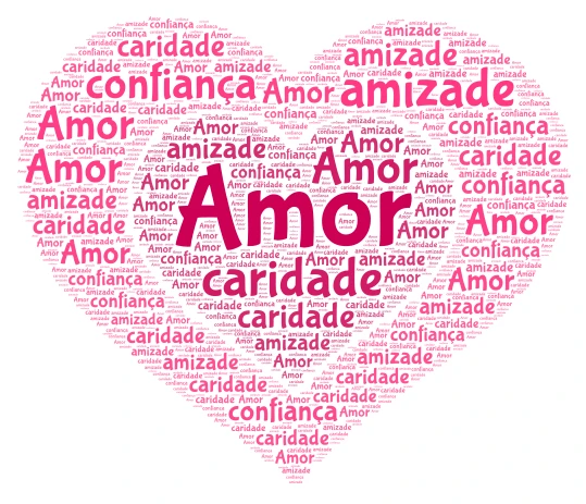 amizade word cloud art