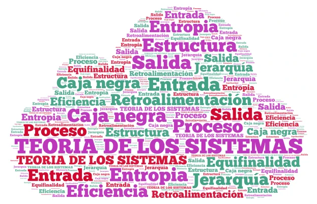 TEORIA DE LOS SISTEMAS word cloud art