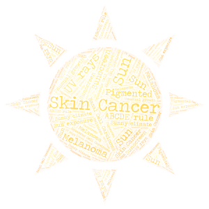 Skin cancer word collage word cloud art