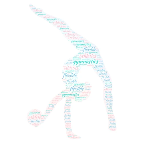 gymnastics word cloud art