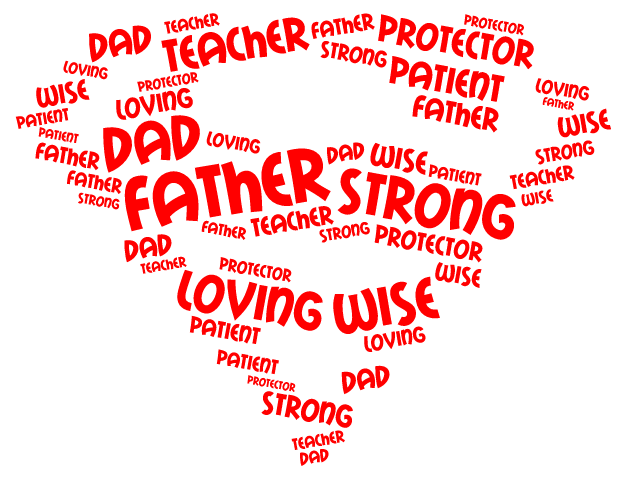 super dad word cloud art