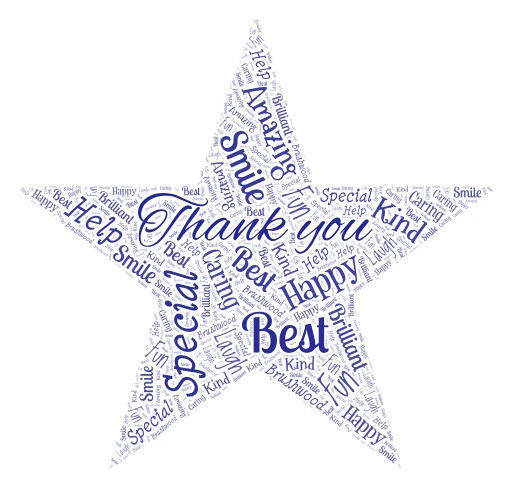 Thank you word cloud art