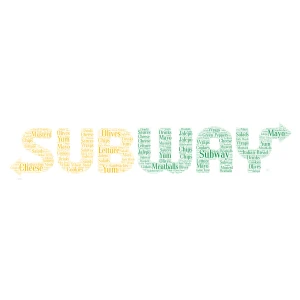 SubWay word cloud art