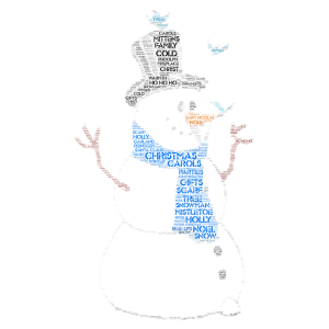 Snow Man word cloud art