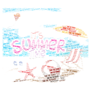 Summer Time! word cloud art