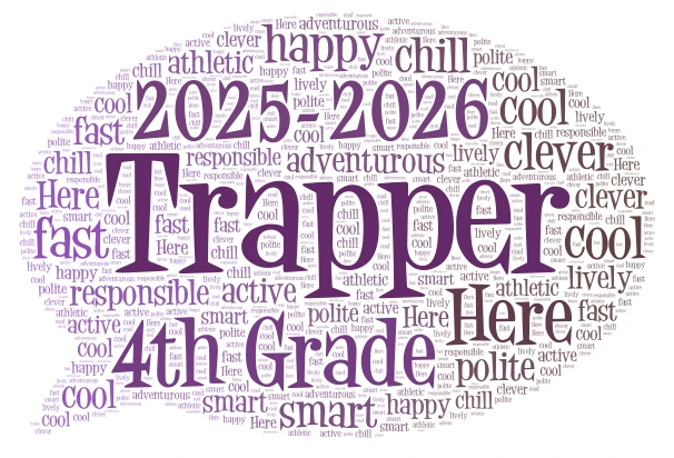 Trapper word cloud art