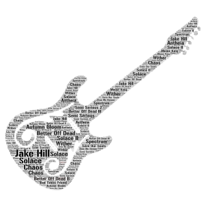 Jake Hill~Albums word cloud art