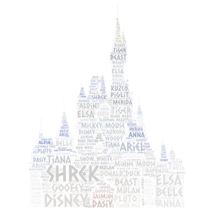 Disney Characters  word cloud art