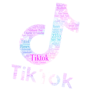 TikTok word cloud art