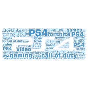 PS4 word cloud art