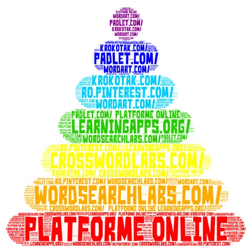 Platforme Online word cloud art