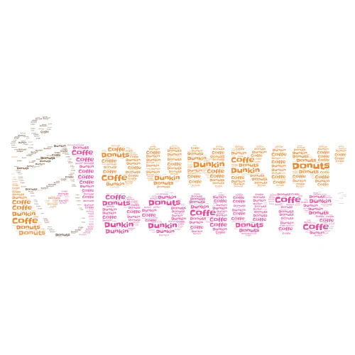 Dunkin Donuts🤤 word cloud art
