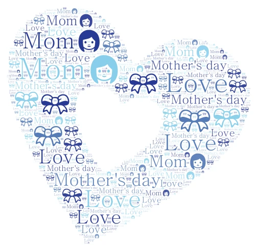 Mom word cloud art