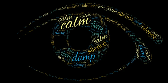 in the moment word cloud art