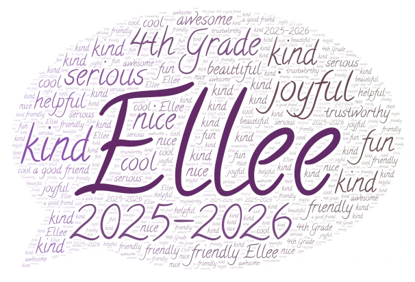 Ellee word cloud art