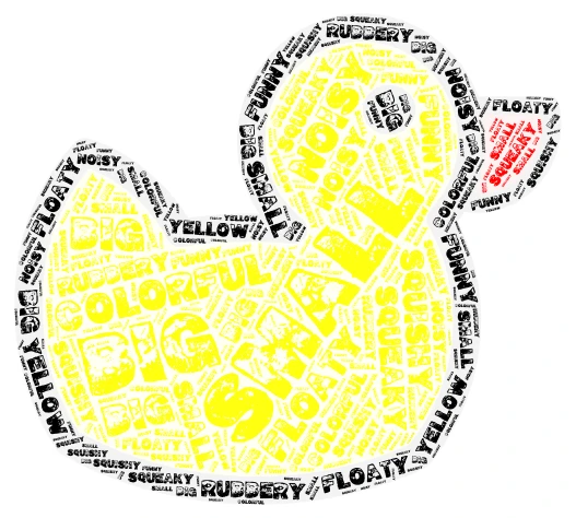 duck word cloud art