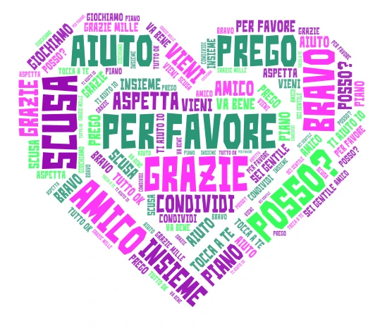 LE NOSTRE PAROLE GENTILI word cloud art