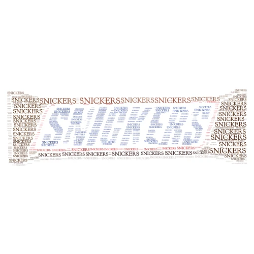 Copy of SNICKERS word cloud art