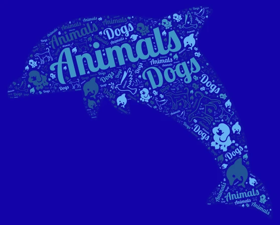 Animals word cloud art