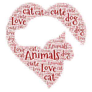 Love Animals  word cloud art