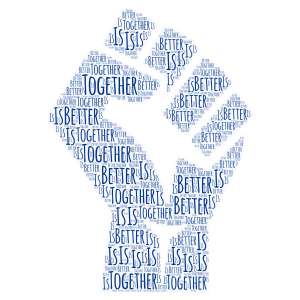 Together Is Better word cloud art